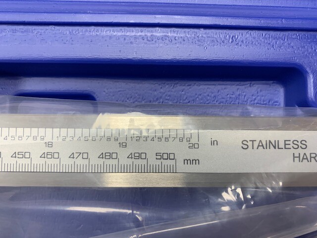 20" / 500MM LONG DIGITAL ELECTRONIC CALIPER 4" JAWS WITH FLAT ENDS