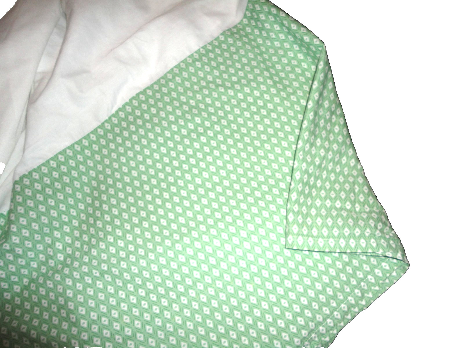 ECHO JAIPUR BOHEMIAN BOHO GREEN DIAMOND DOTS (1) KING BEDSKIRT 15" SPLIT