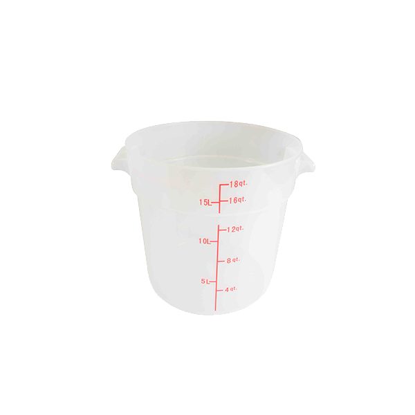 Thunder Group PLRFT318TL 18 Quart Translucent Round Food Storage Container