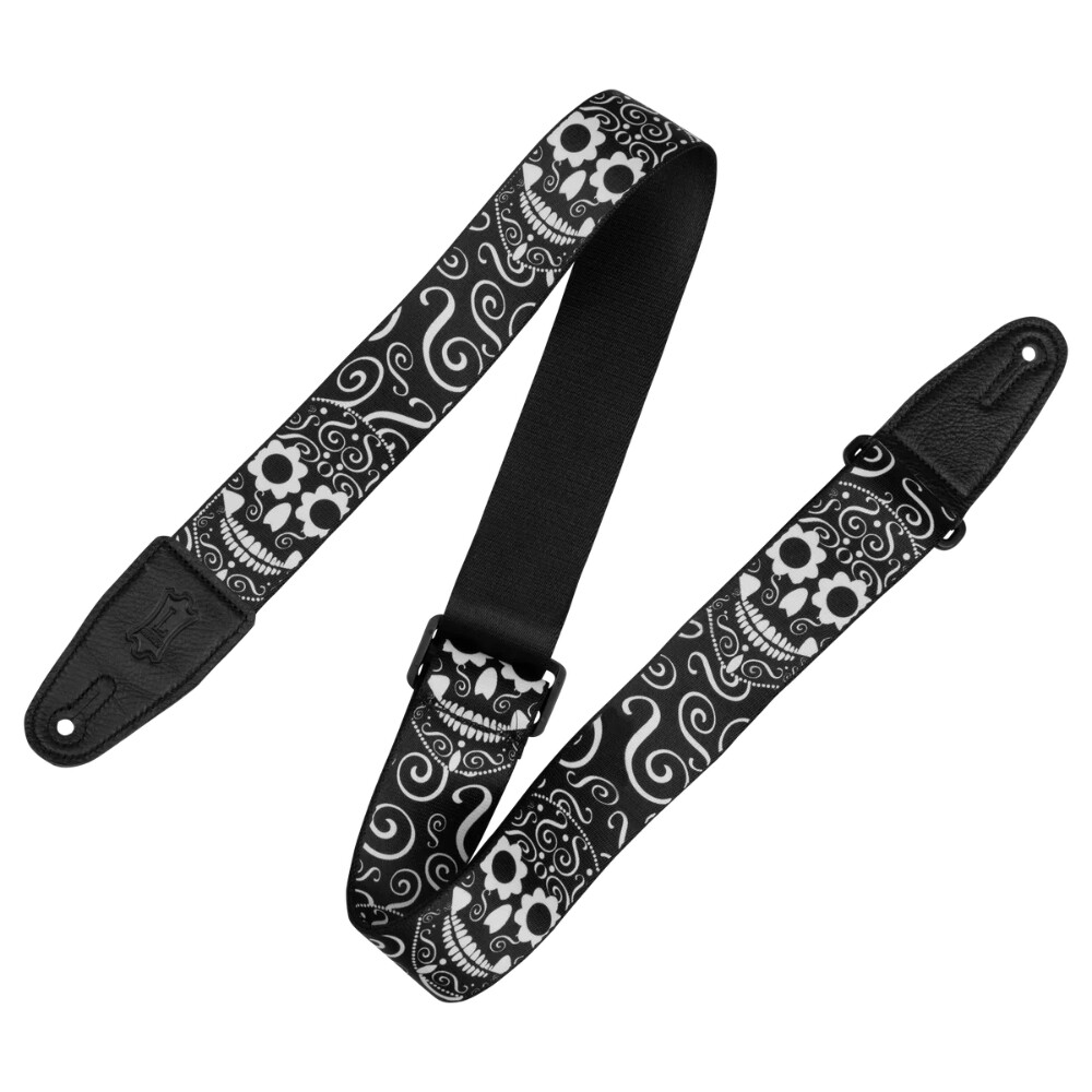 Levy's 2" Calaca Polyester Guitar Strap - Skulls