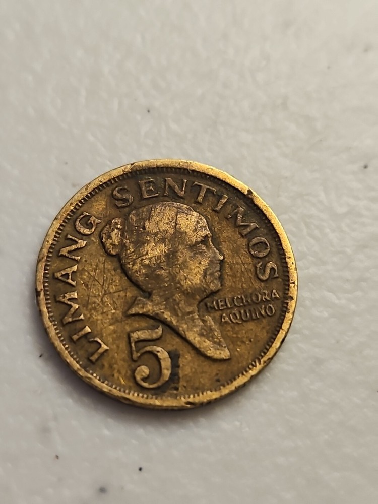 1972 Philippines 5 Sentimos Bras Phillipines