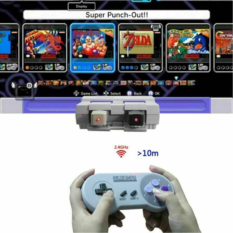 For Super SNES Classic Mini Game Console Wireless Gamepad Controller Accessories