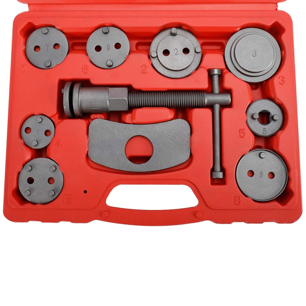 12Pcs Car Disc Brake Caliper Rewind Tool Piston Compressor Wind Back Repair Kit