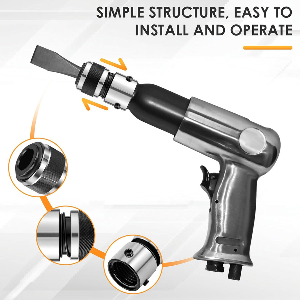 Quick Change Chisel Retainer, Air Hammer Retaining Quick Chuck, Easy to Install