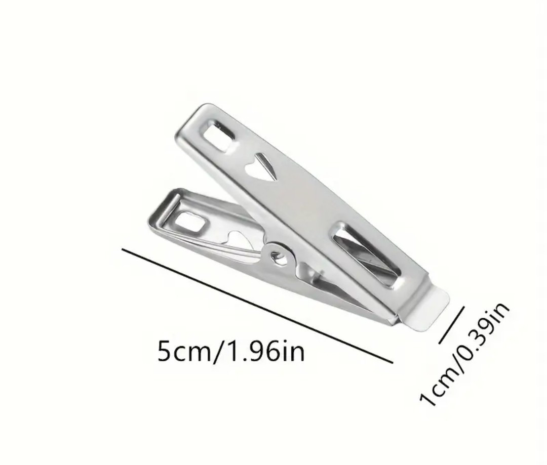 40 pk Stainless Steel Clothes Pin Laundry Hanger Metal Clips