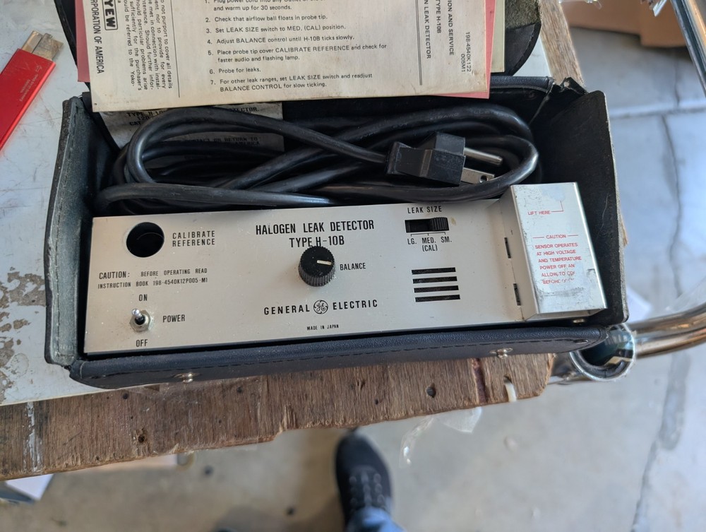 GE H-10B REFRIGERANT LEAK DETECTOR, UNTESTED