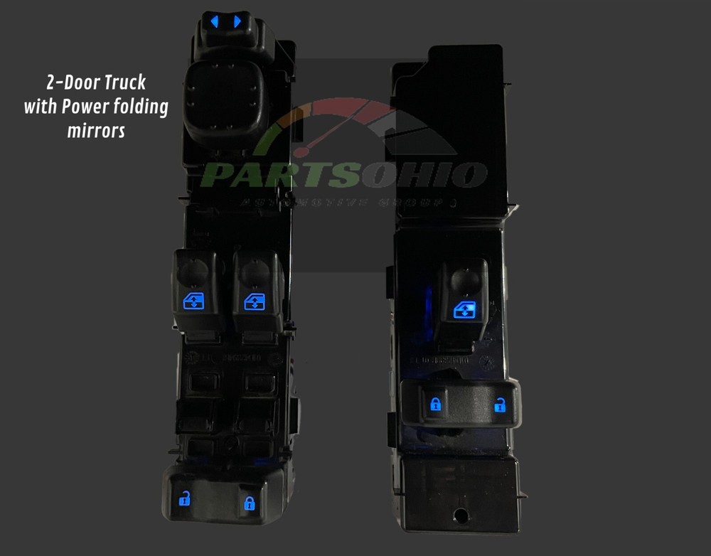 03-06 Silverado Sierra 2 door Power Window Switch Set Blue LED