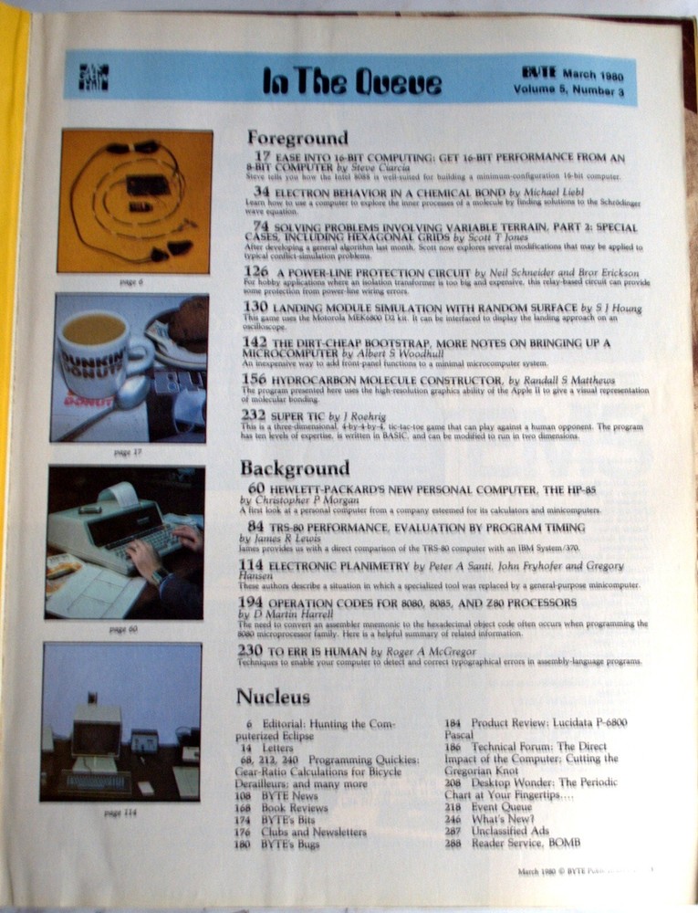 Historic Collection BYTE Magazine 6 Issues 1980 January - June