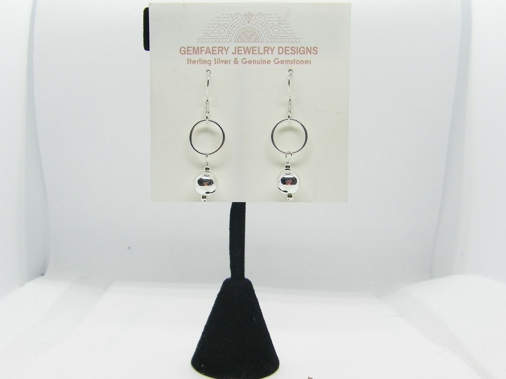 Sterling Silver Dangle Earrings #7957...No Stone...Handmade USA