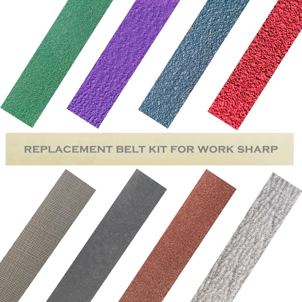 18PCS 3/4"x12" Replacement Sanding Belts for Work Sharp Knife & Tool Sharpener