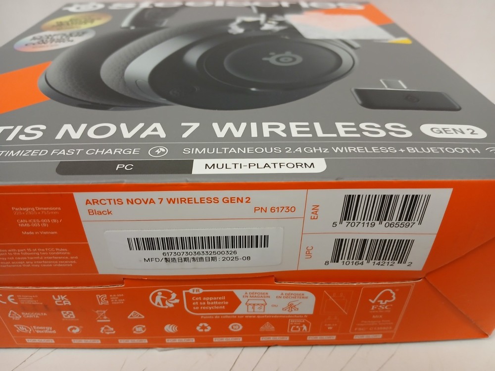 Steelseries Nova 7 Wireless Gen 2 Gaming Headset, Black