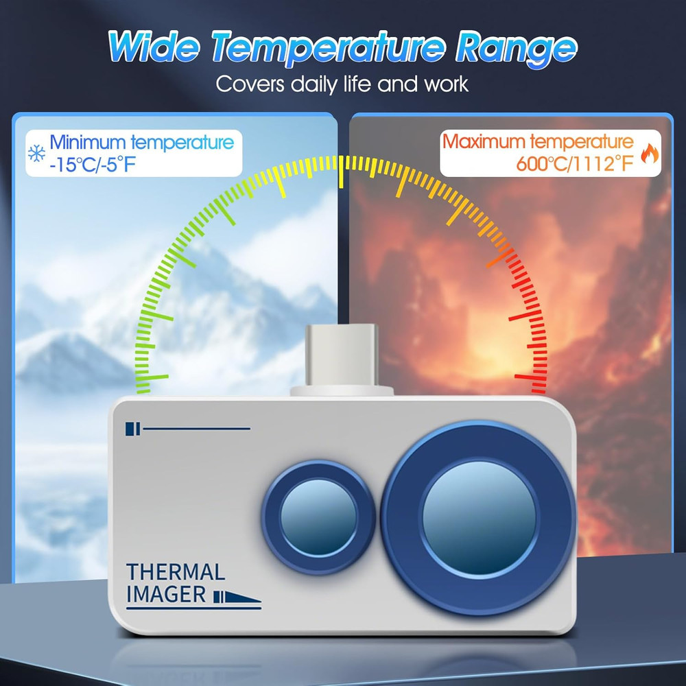 High-Resolution Dual-Spectrum Thermal Camera for Android - 640x480