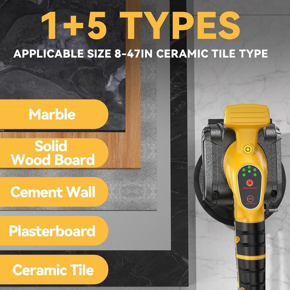 Tile Vibration Tool for Dewalt 20V Battery, Cordless Tile Vibration Leveling ...