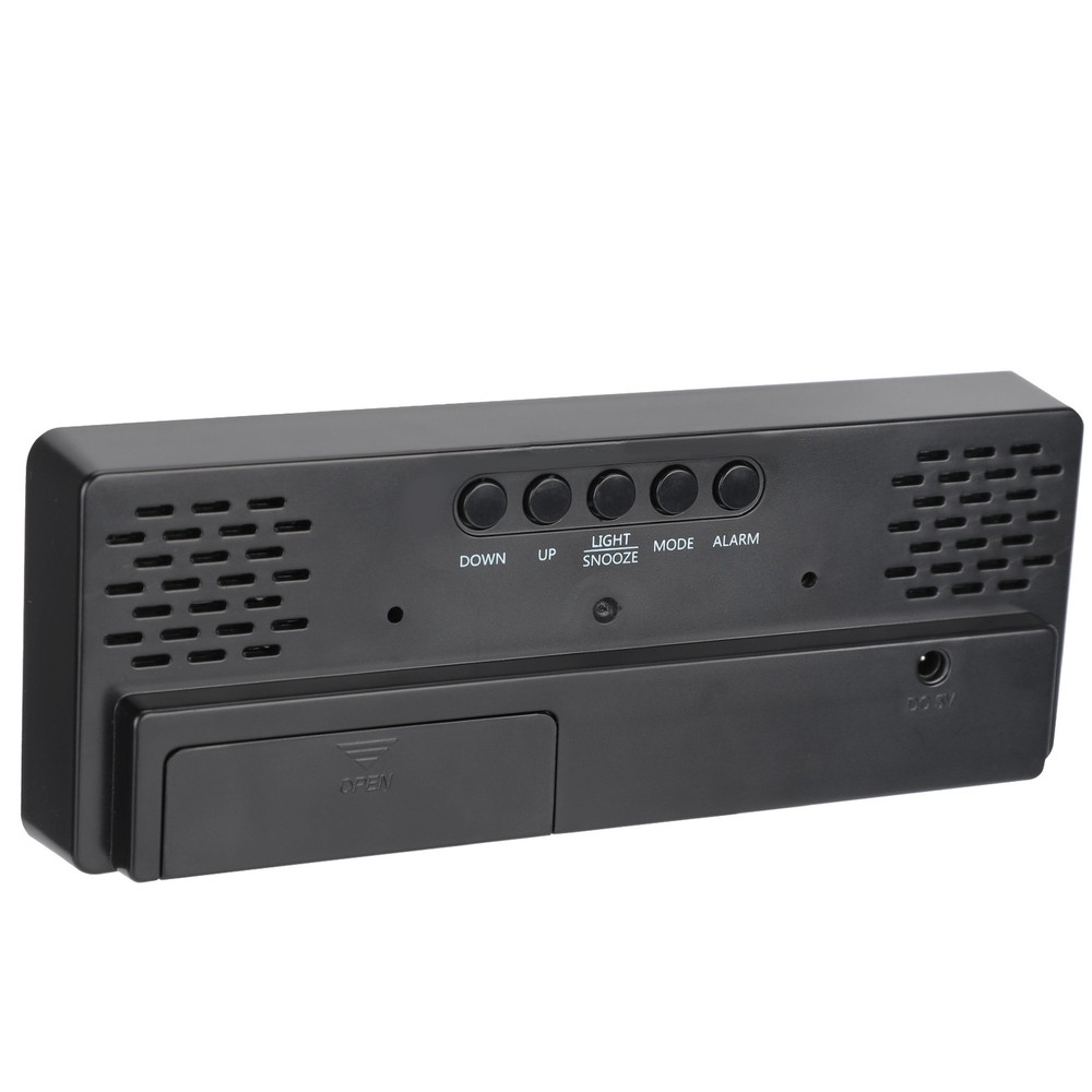 Electronic Clock LED Digital Mirror Alarm Clocks Battery PlugIn DualUse 0712