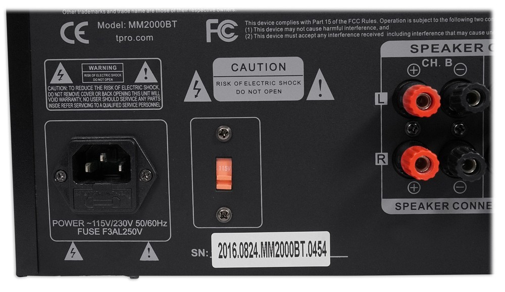 Technical Pro MM2000BT Bluetooth Karaoke Mixer System+(4) 6.5" Ceiling Speakers