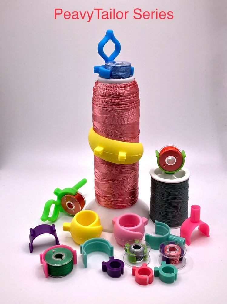 PeavyTailor 100 Pcs/Colors Prewound Sewing Bobbins (40 Weight Polyester Thread)