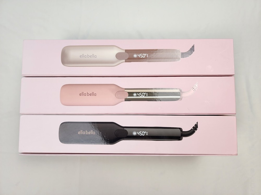 ELLA BELLA Titanium Ionic Hair Straightener Flat Iron - Open Box - Select Color