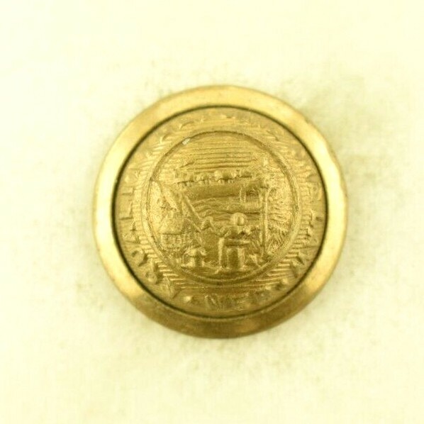 1870s-80s Nebraska Staff Officer's Uniform Button Replacement D11