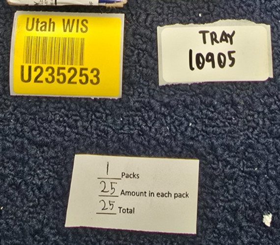 (QTY 25) BRADY TWM-8-PK: Wire Marker 1.5in H x 0.25in W, 8