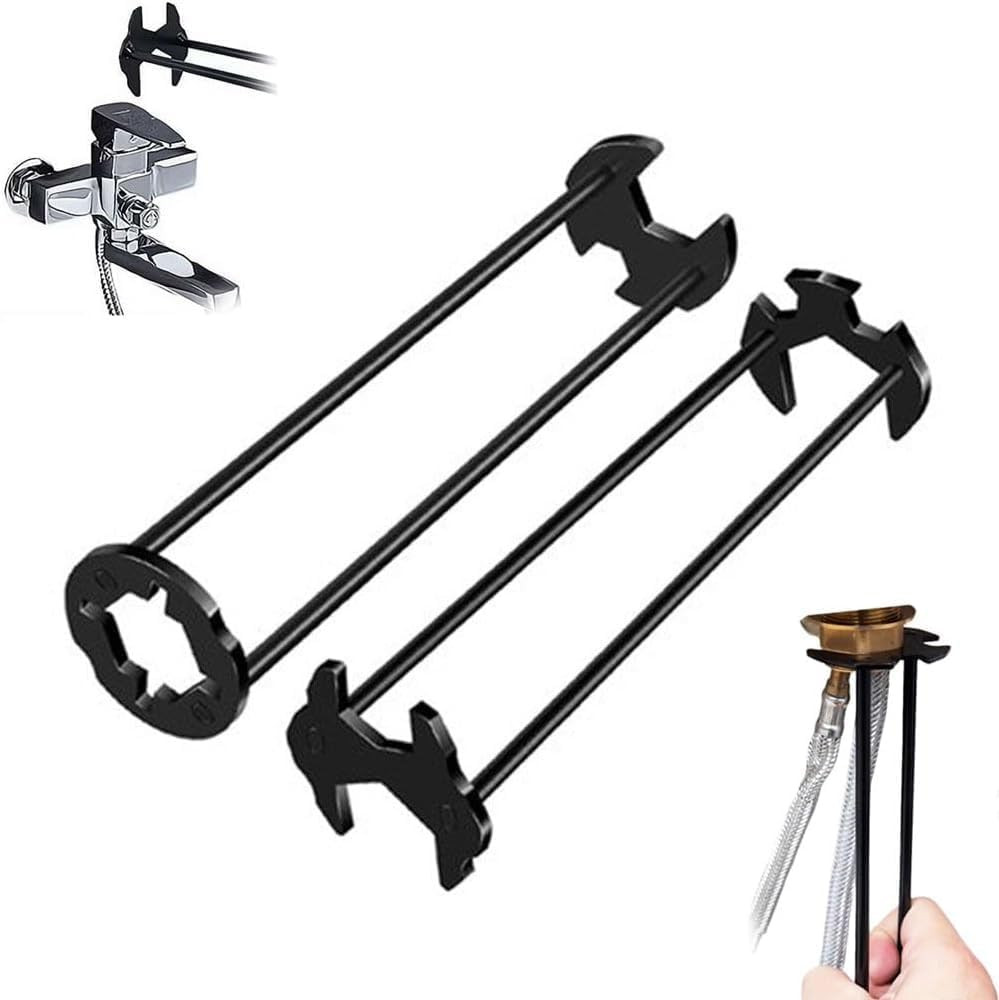 2 Pcs Multifunctional Sink Wrench Set for Tight Spaces