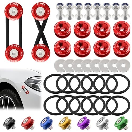 Universal Bumper Quick Release Kit, Front Rear quick release bumper 4set Red