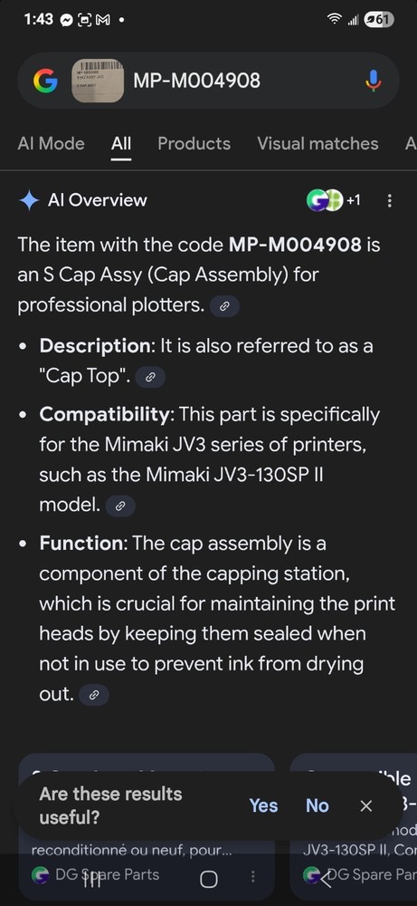 MP-M004908 ASSY JV3 S CAP MIMAKI