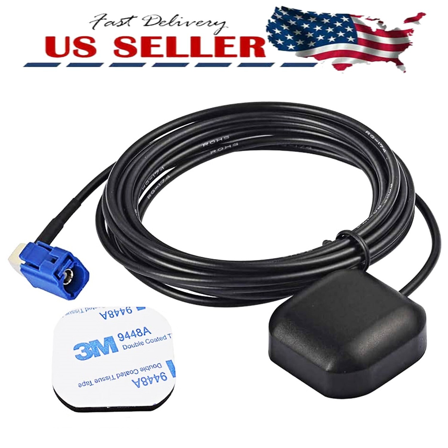 New Replacement GPS Navigation Antenna Fakra C Right Angle for Car Stereo Radio