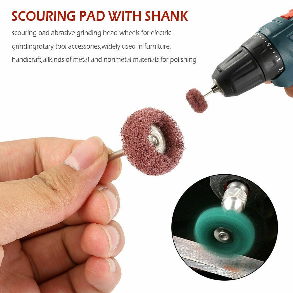 80Pack Abrasive Buffing Wheel Grinding Polishing Shank Craft Bits Rotary Tool
