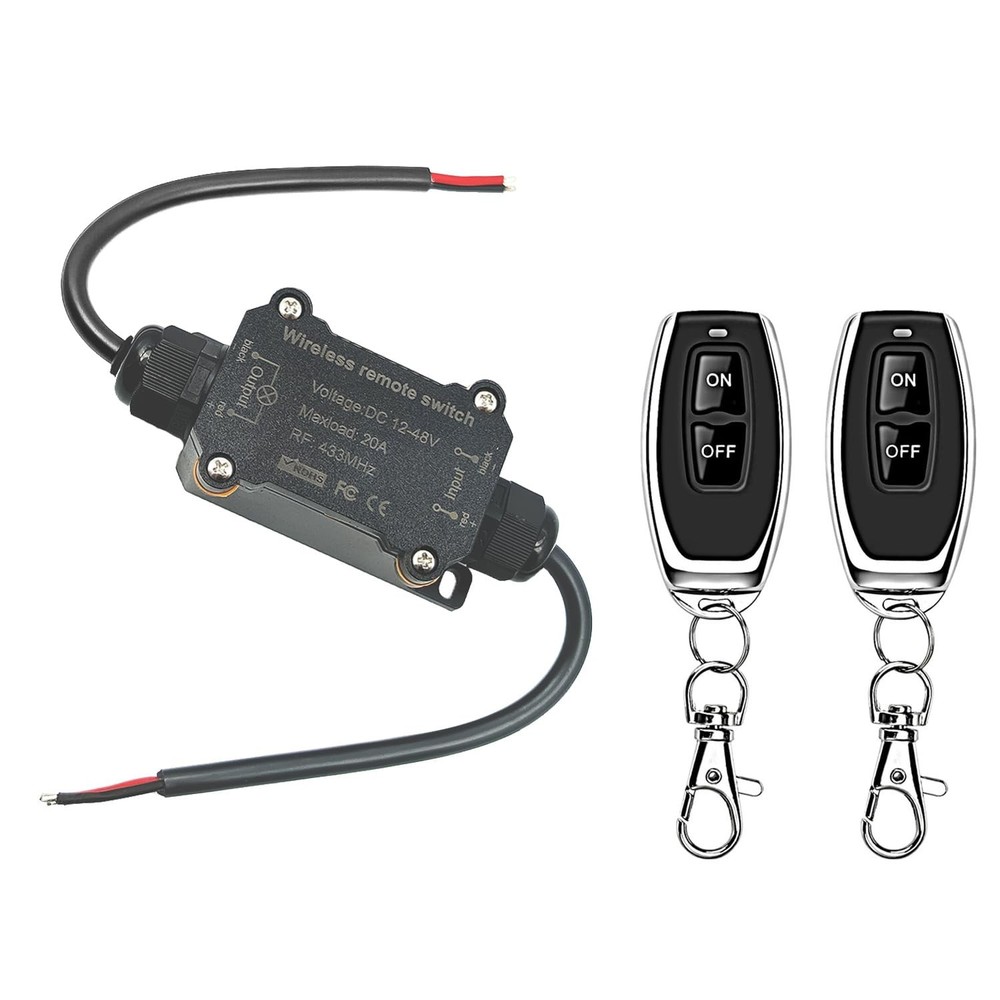 DC12V Waterproof Remote Control Switch,DC12V/24V/48V/20A Wireless Remote Swi...