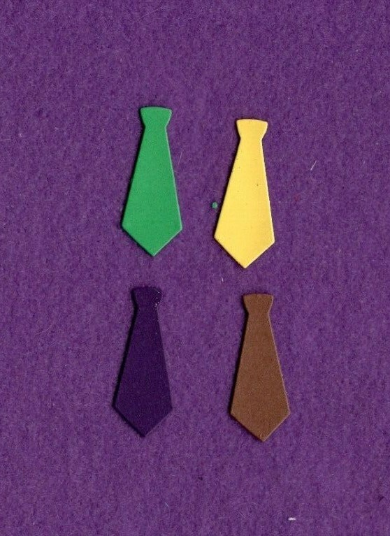 TIE # 3 die cuts scrapbook cards