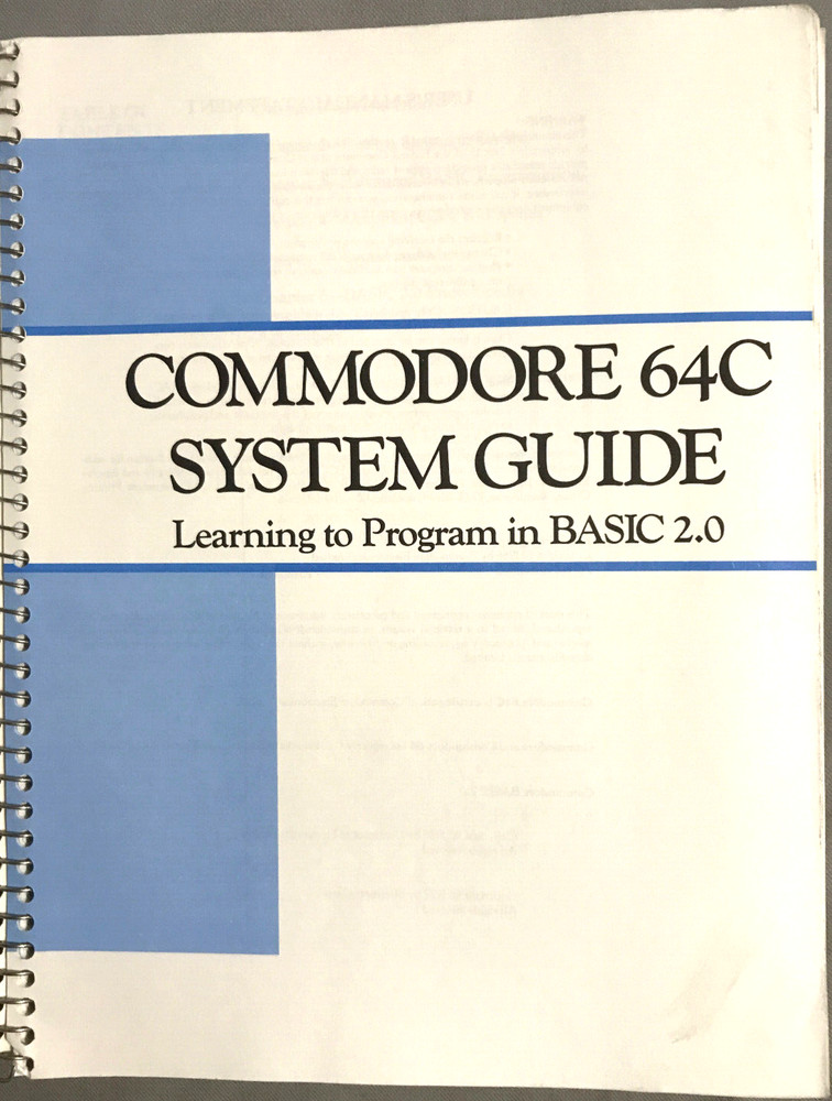 Commodore 64C Personal Computer System Guide Commodore Business Machines 1986