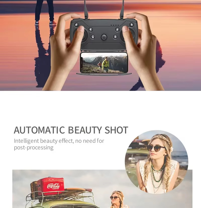 Professional Foldable Drone E88Pro 4K WiFi Camera FPV HD WiFi 360° Flips 2026