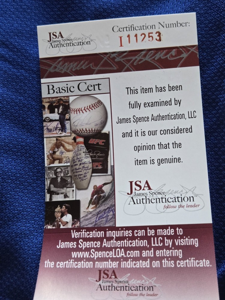 Thomas Robinson Autograph Kansas Jersey Jsa Certificate