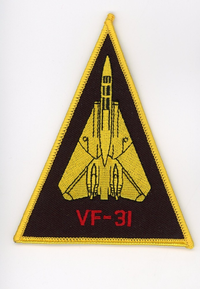 PATCH USN F-14 TOMCAT VF-31 TOMCATTERS TRIANGLE IRON ON PARCHE