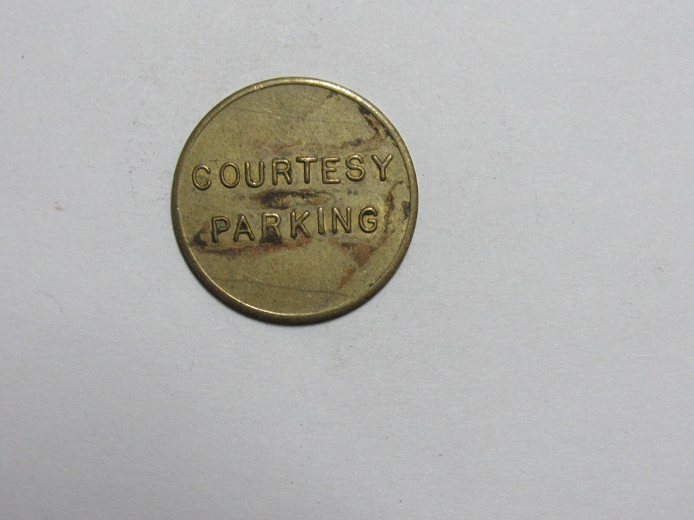Old Parking Token - Courtesy Parking - Both Sides - Small Size