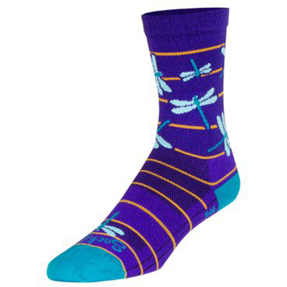 SockGuy Dragonflies 6" Crew Socks Small/Medium