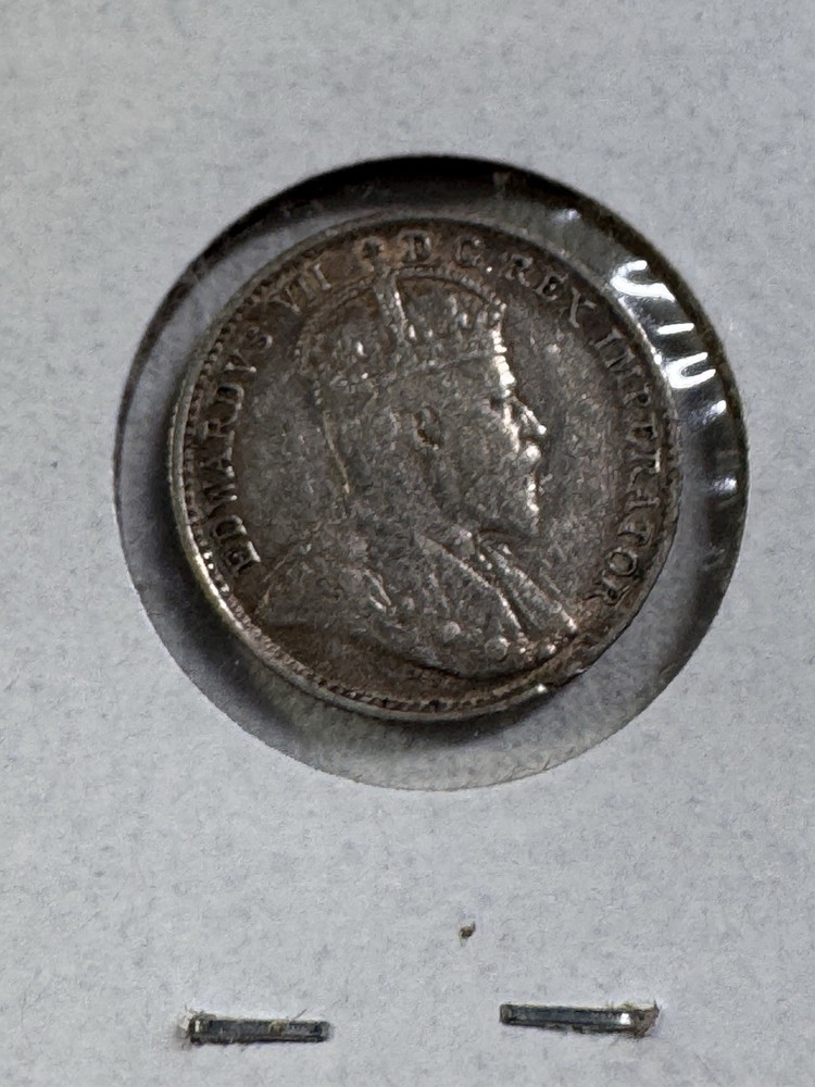 1907 Canada 5 Cents Silver Coin