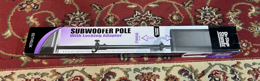 On-Stage SS7745LOK Adjustable Subwoofer Attachment Shaft with Locking Adapter