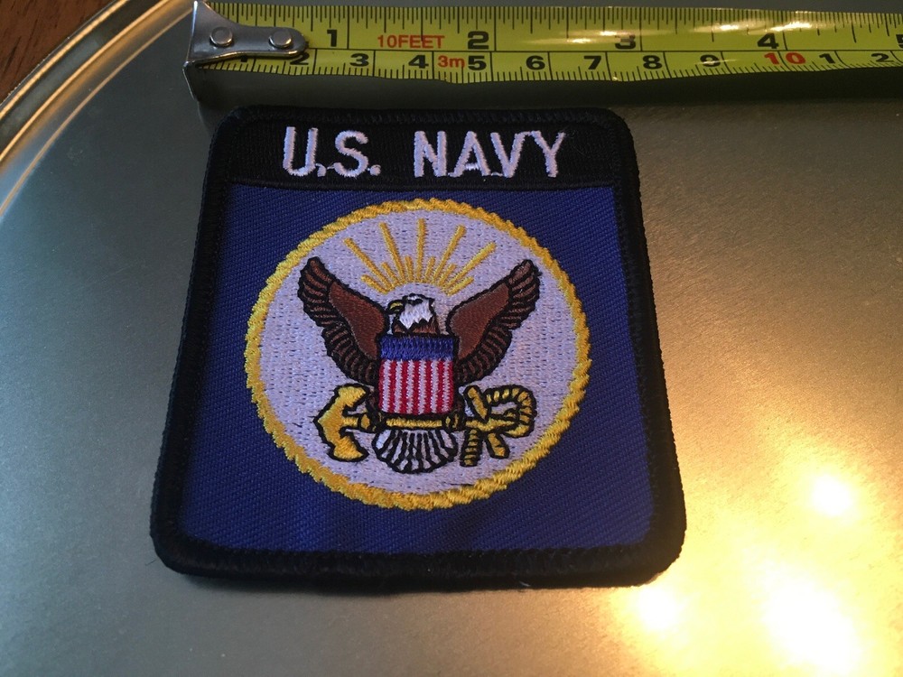 US Navy Eagle Crest Logo United States Military Square Embroidered Patch
