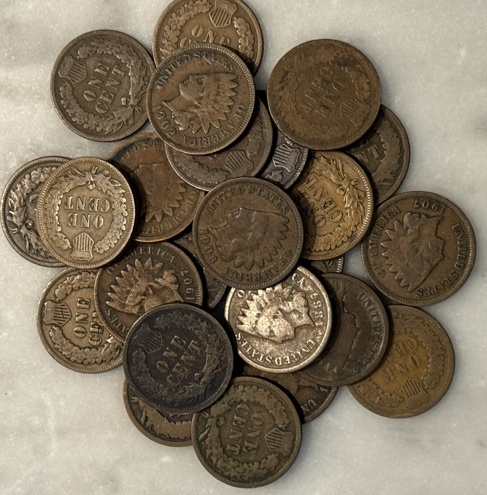 [Lot of 25 Coins] Indian Head Cent - Half Roll - Choose how many!