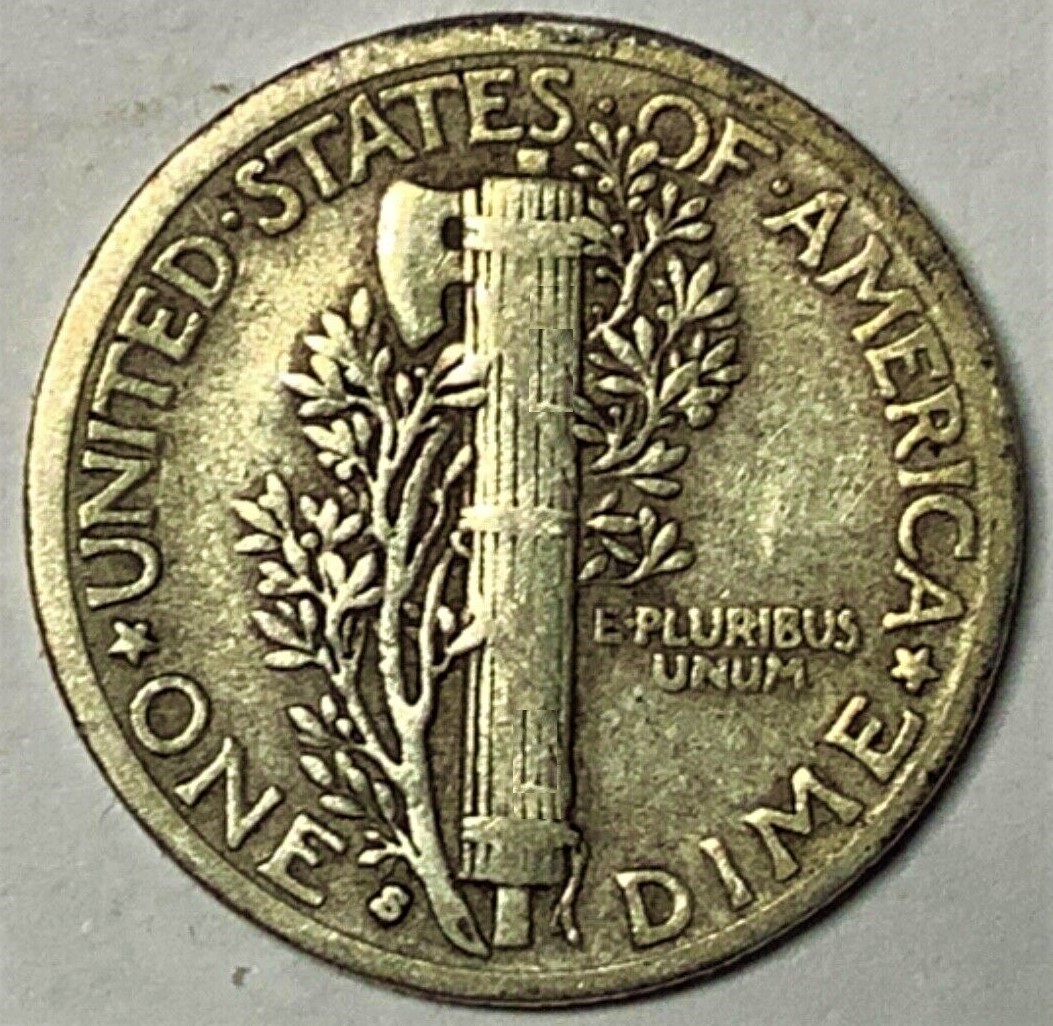 1936 S Mercury Dime circulated 90% Silver Fine F