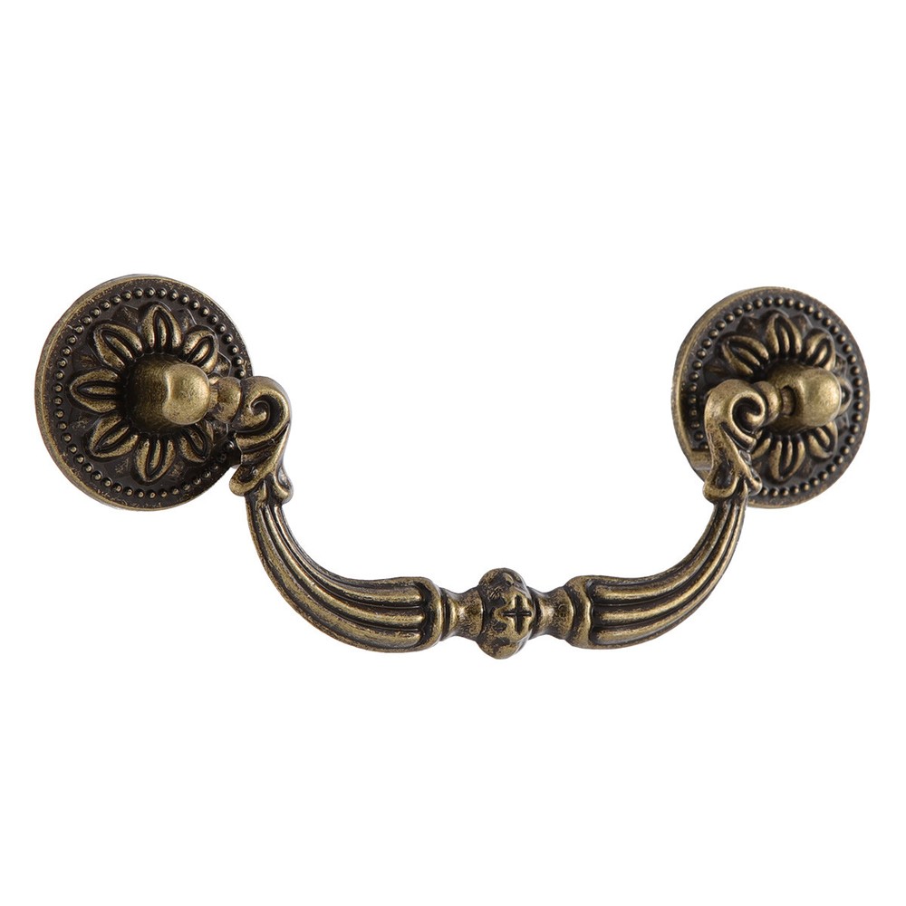 2x 5" Vintage Drop Bail Dresser Drawer Pull Antique Bronze Cabinet Handle Knobs