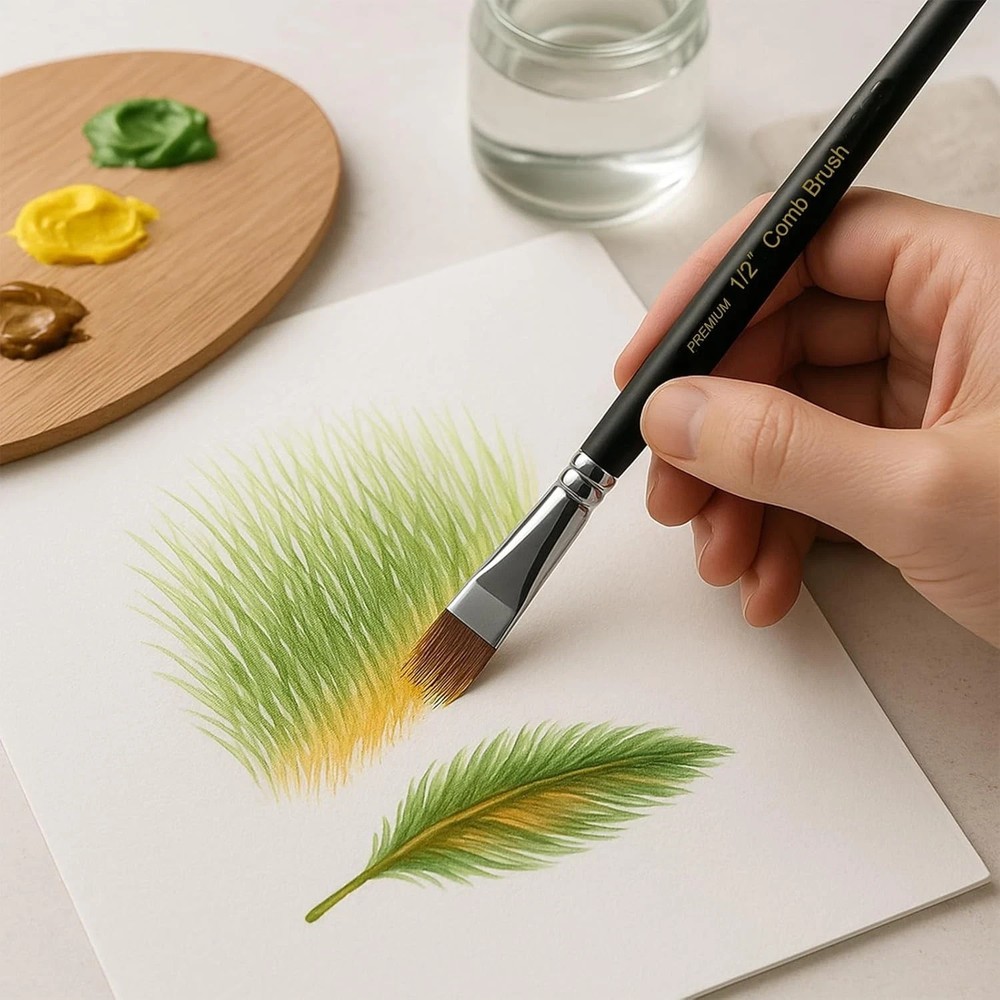 Paint Brush Comb Set - 4PCS Professional Grainer 1/2 inch,