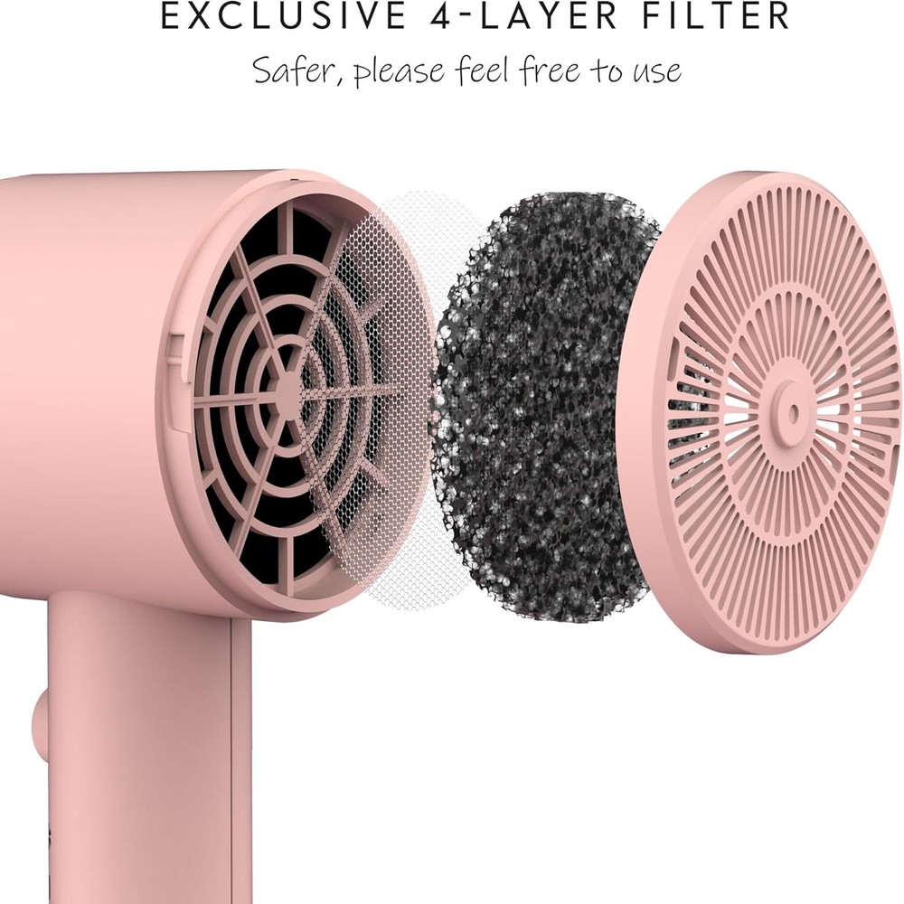 AINA Hair Dryer with Diffuser, Blow Dryer for Women | Advanced Ionic Technology,