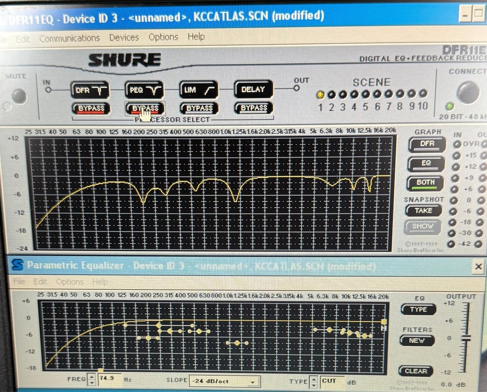 Shure DFR11EQ V5 Digital EQ + Feedback Reducer. Tested, see below