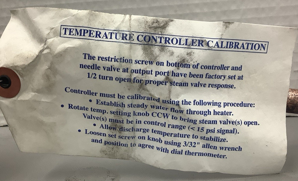 Pick Heaters 20D22 Pneumatic Temperature Controller (B669)