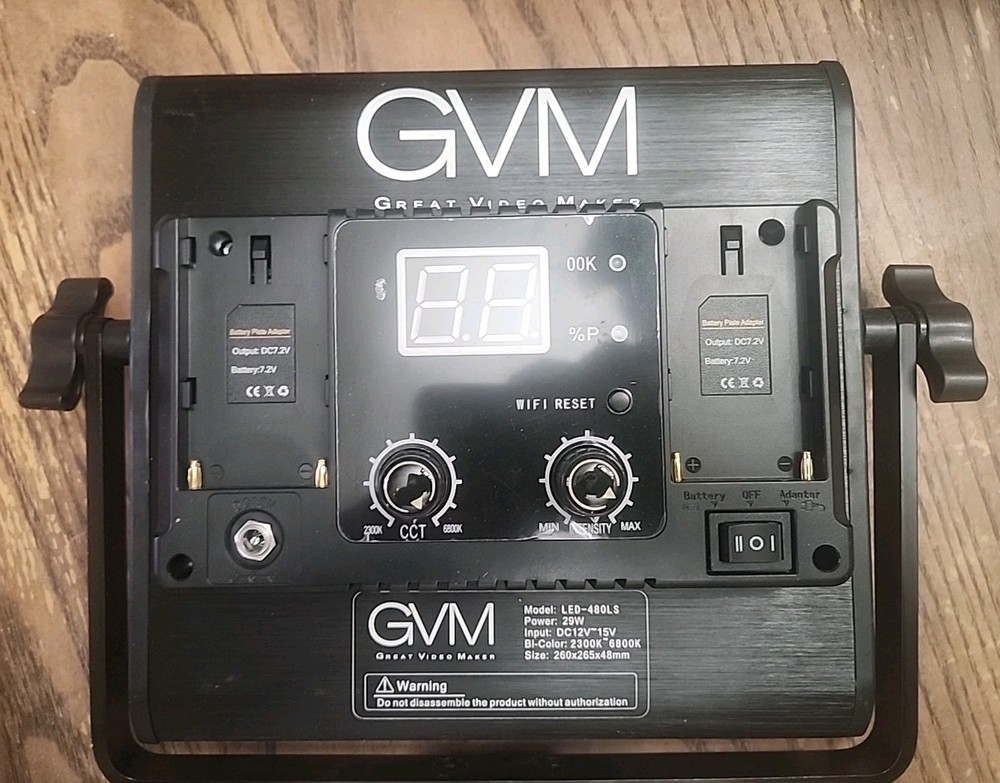 GVM Great Video Maker LED-480LS Video Lights - Light Only - No Power Supply