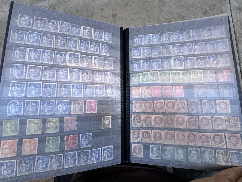 32 Page Great Condition Stockbook Glassine Interleaf Chock Full Of Stamps
