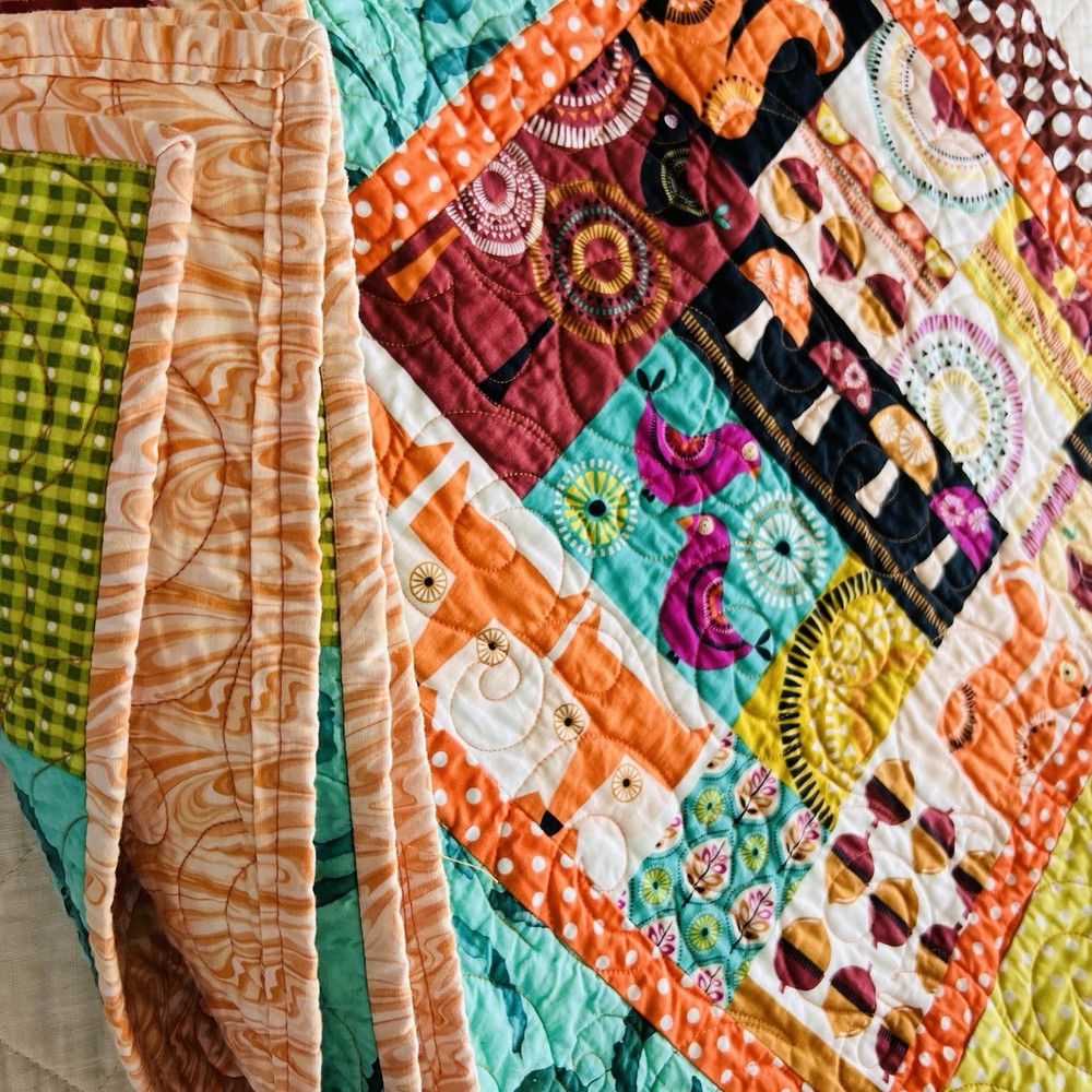 New Vibrant Modern Patchwork Quilt – 51” x 51” 🌟