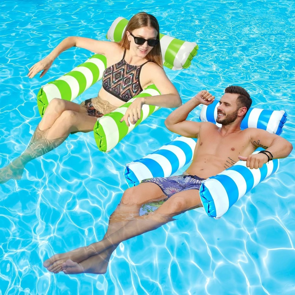 Versatile Inflatable Floating Hammock - Durable & Portable for Pools & Beaches
